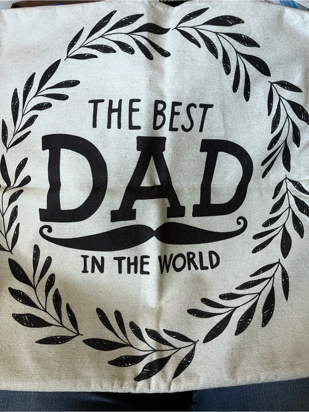 New Dad's Spot Pocket Pillow Cover 16x15 Remote Glasses Holder